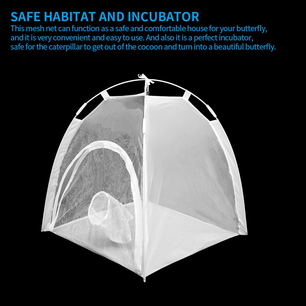 Outdoor Insect Mesh Cage Incubator Butterfly Habitat Cage Caterpillar Cubic Mesh Net Cage Butterfly Mesh Tent Mesh Cage