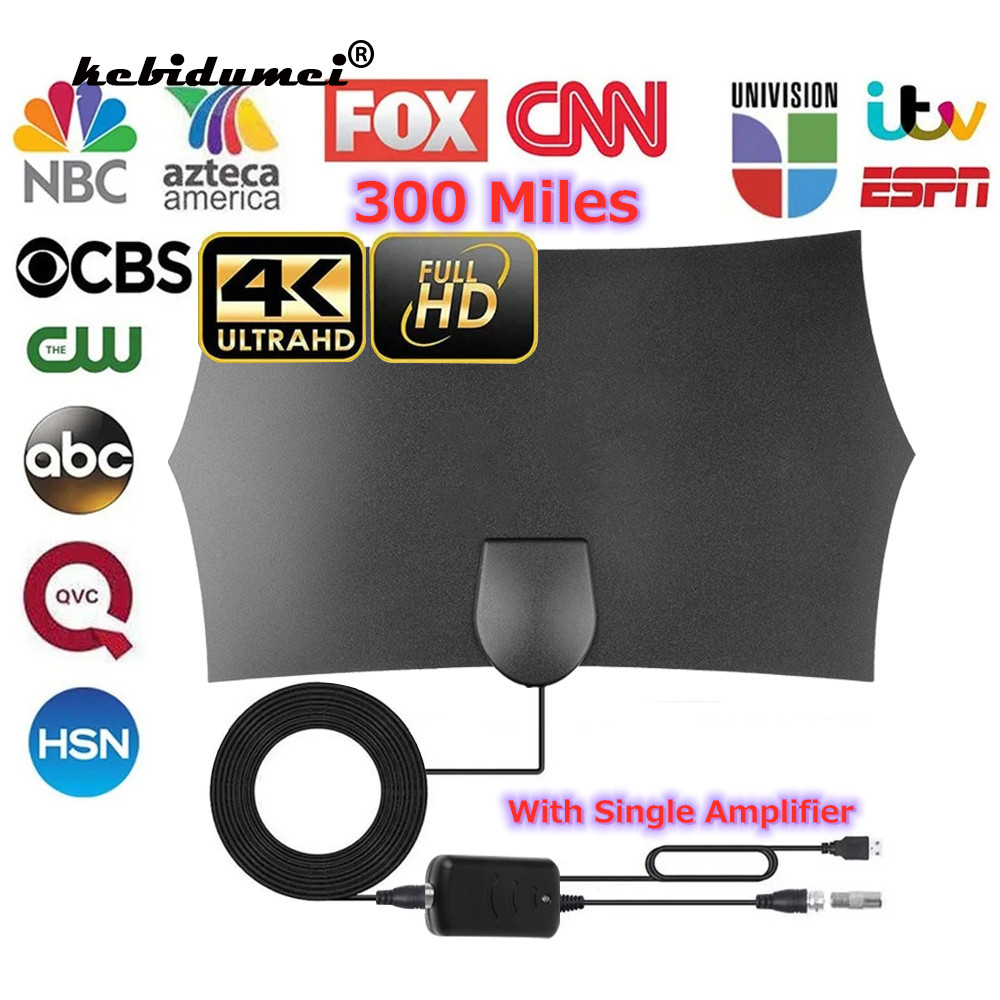 300miles Digital TV Antenna 8K/4K TV Antena 20dB HDTV Antenna 3M HD for Camper Van Caravan Boat Car Bedroom For VHF UHF
