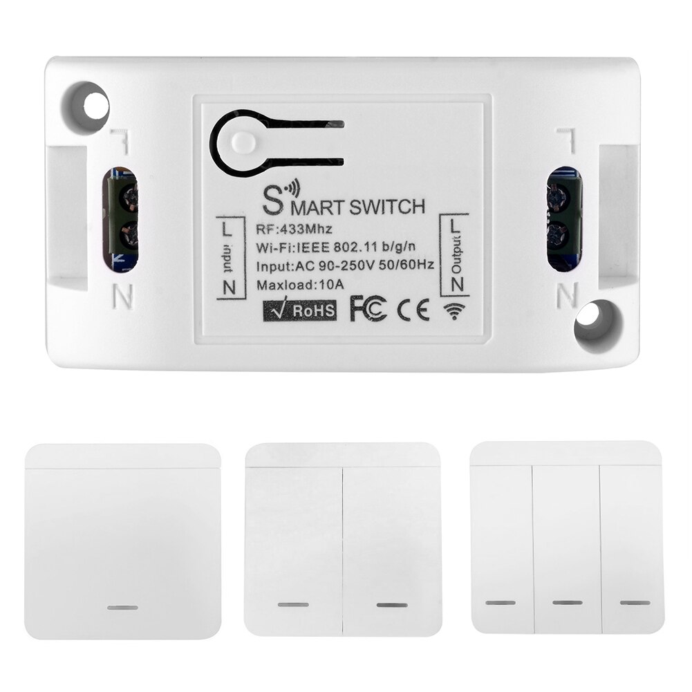 DIY RF + Smart Home Wireless WiFi Switch Module for Apple Android APP For ITEAD Sonoff Without 433Mhz RF Remote Function