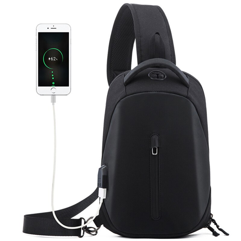 USB Charger Crossbody Bags Anti-theft Chest Pack Summer Short Trip Messengers Bag Water Repellent Shoulder Bag Casual