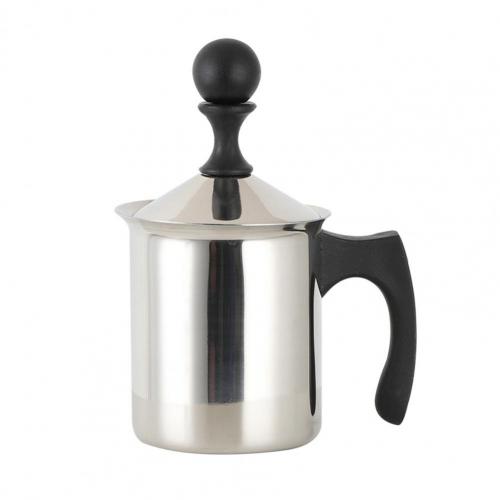 60%HOTMilk Frother with Handle Double Mesh Stainless Steel Lightweight Latte Maker for Kitchen: 400ml 2