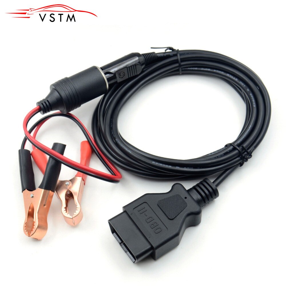 OBD2 II Emergency Cable 12V Memory Saver Adapter with EC5 Socket Memory Saver(3Meter) ECU Interface Connector for Vehicle