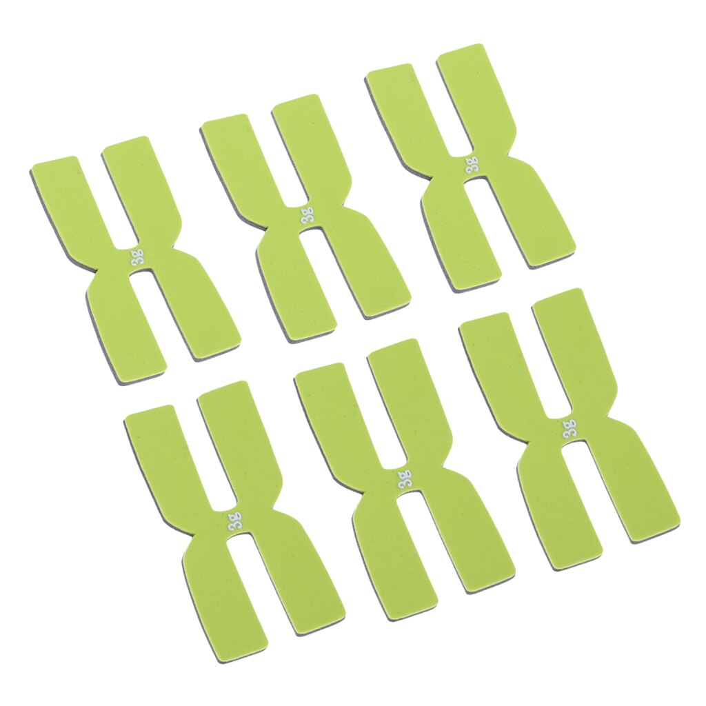 6 styks 3g tennisketcher balancestang silikone h-formede vægtede power strips: Grøn