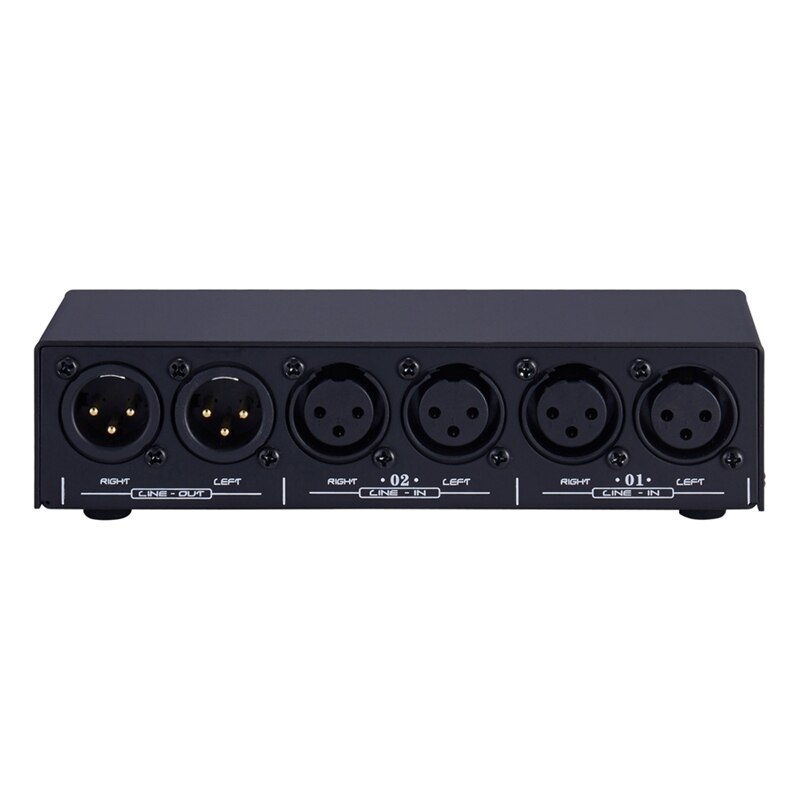 2 In 1Out Xlr Switcher, Volledig Gebalanceerde Passieve, Pre-Actieve Luidspreker, Volume Control Switcher, lossless Xlr Interface