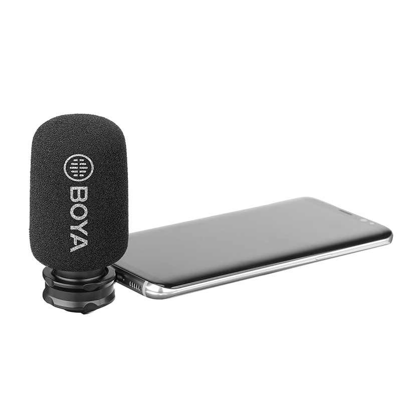 BOYA-Micrófono estéreo Digital BY-DM100, micrófono condensador para teléfono Android con puerto tipo-c para grabación y entrevista en vivo