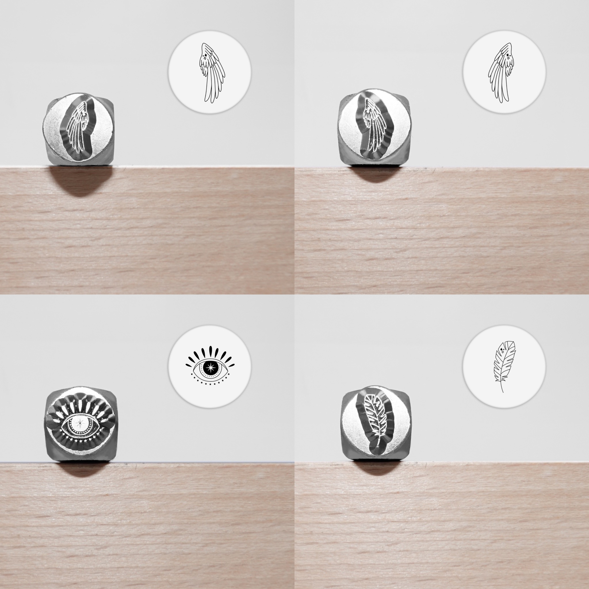 Metallprägung, Schmuckherstellungszubehör, mystische Ikonen, Metall-Stempel für Metall, Schmuck (8,5 mm)