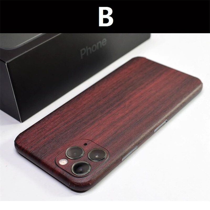 Mobile Phone Sticker For iPhone 11 Pro Max Wood Grain Protective Film For iPhone 11 Pro 11 Back Decals Accessories EEMIA