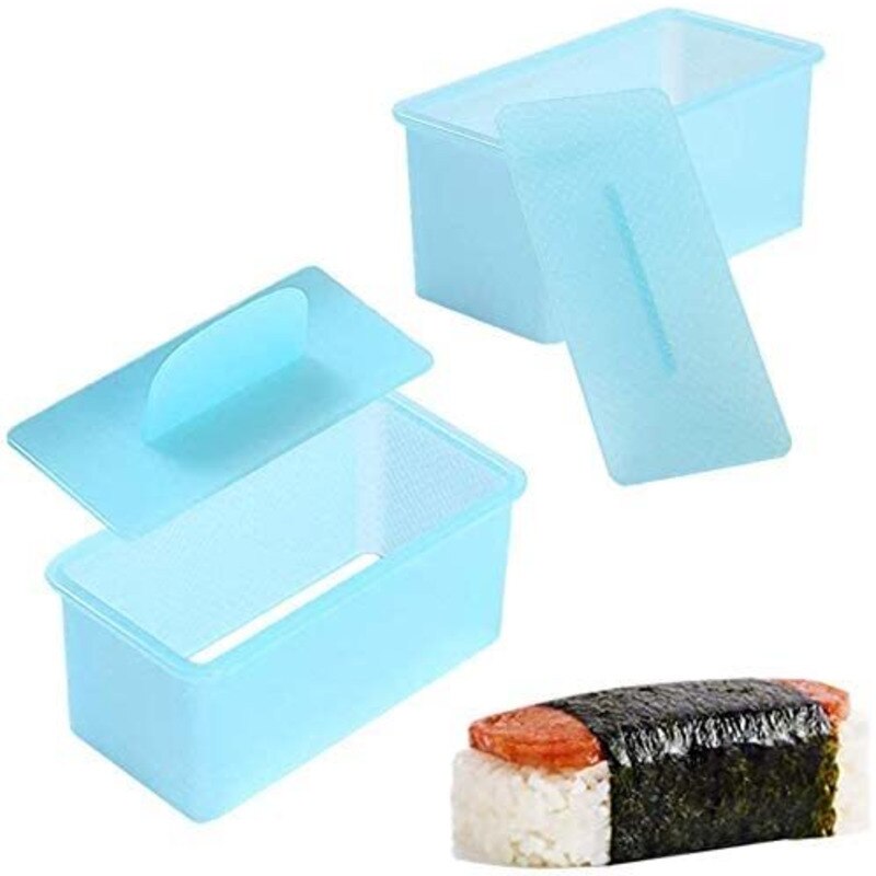2Pcs Sushi Mold Musubi Maker Press Rectangular Sushi Mold Hawaiian Spam Kimbab Onigiri Molds Homemade Kitchen Accessories