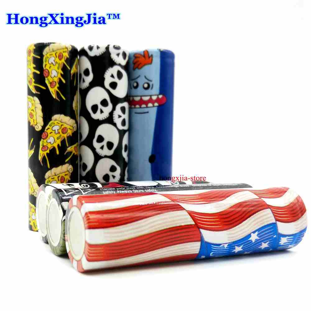 Hongxingjia 5pcs Pack 18650 Battery Wraps Sticker Case Sleeve Protective Skin PVC Heat Shrinkable Tube Insualtors