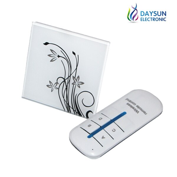 Light Switch Touch Wall Switch 1Gang/2Gang/3Gang 2Way Touching Light Switch White/Black Crystal Glass Switch Russia Popular: Remote White 3Gang