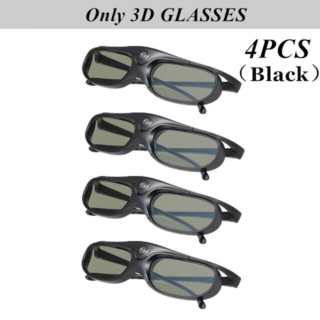 Active Shutter DLP Link 3D Glasses Compatible 96-144HZ With Optama /Acer/BenQ /ViewSonic/XGIMI DLP Link Projectors DLP 3D Ready: 4PCS