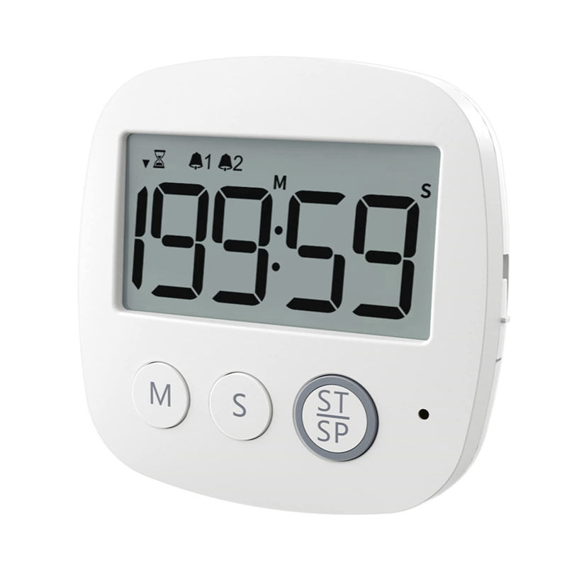 Digital Timer With Alarm Clock Countdown Kitchen Cooking Timer Big Digits Magnetic, Stand, Hang For Baking Teacher Study