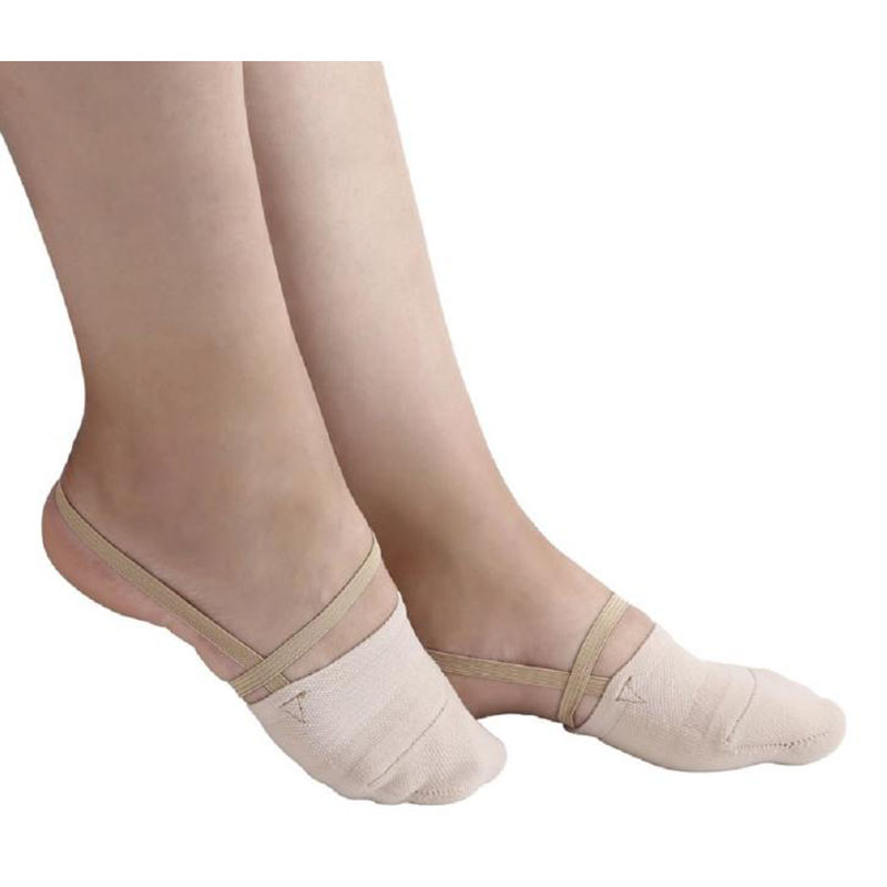 Rytmiske gymnastiksko bløde halvsokker strikket roupa ginastica konkurrence sål sko beskytter elastisk hudfarve