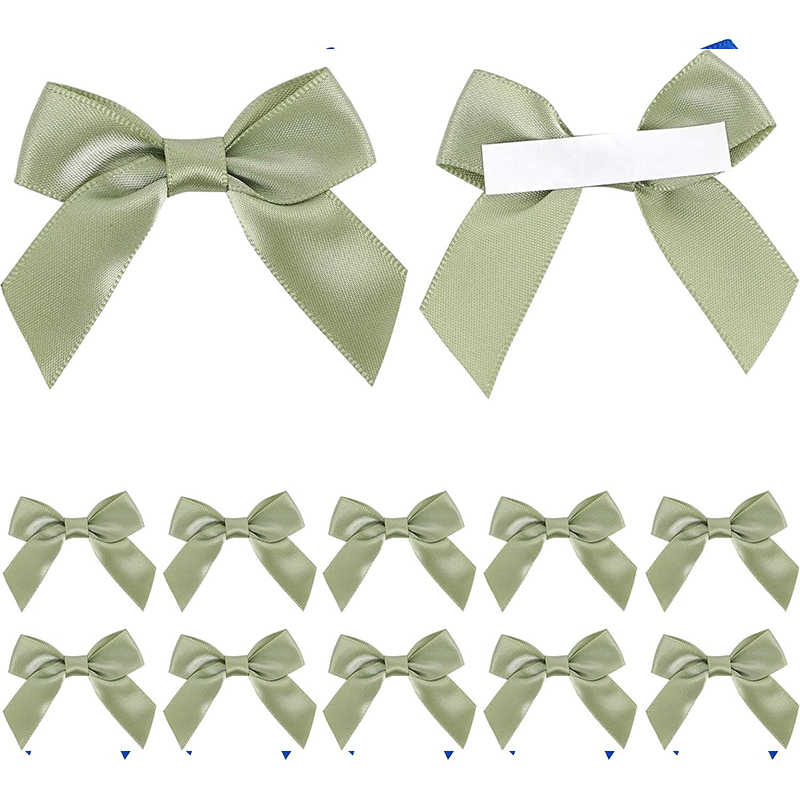 10/30/50 Uds. Lazo hecho a mano con parte trasera adhesiva para caja de de Navidad decoración floral accesorios de ropa DIY hechos a mano: Pistola de metal / 3 XL