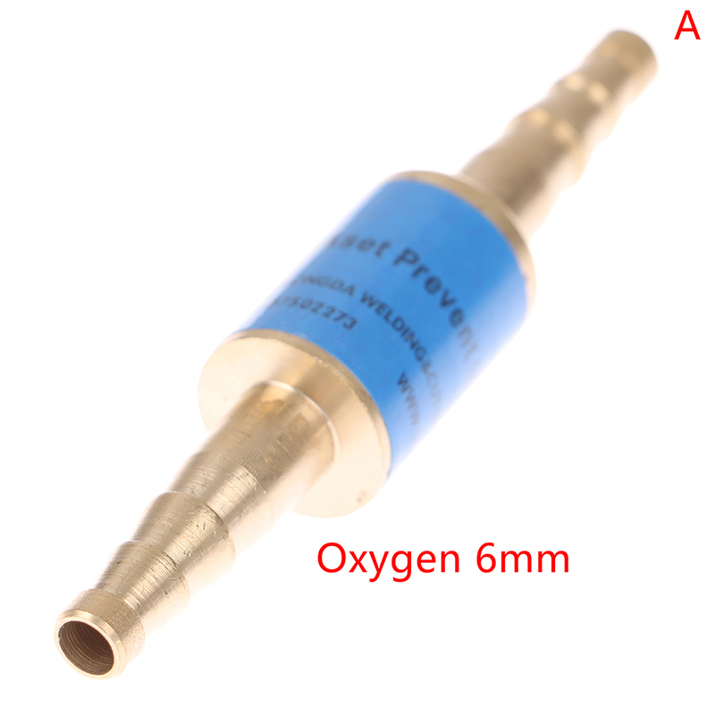 Household 6mm/8mm/10mm Pipe Flashback Arrestors Of Acetylene&Oxygen Fuel Check Safety Valve Pipe Flashback Arrestor: Brown