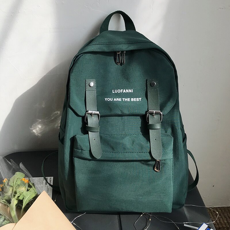 Kids Meisjes Schooltassen Zomer Effen Kleur Kinderen Nylon Rugzak Kind Duurzaam Schooltas Rugzak Vrouwelijke Rugzak: Green