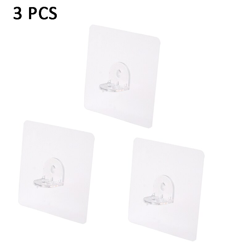 Transparent Shelf Support Hook Sticker Punch Free Layered Partition Bracket Paste Screw Hook Triangle Bracket Support Shelf Hook: 3 PCS