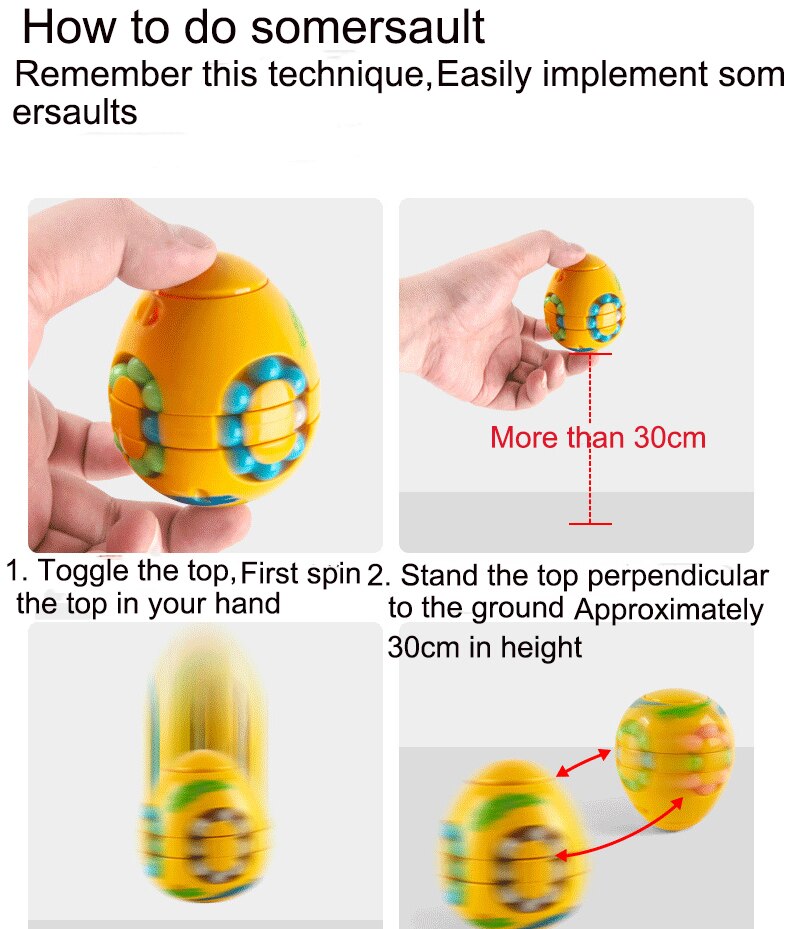 Fagioli magici rotanti Pop Cube Egg antistress Spin Bead puzzle punta delle dita Fidget giocattoli bambini adulti educazione dei bambini