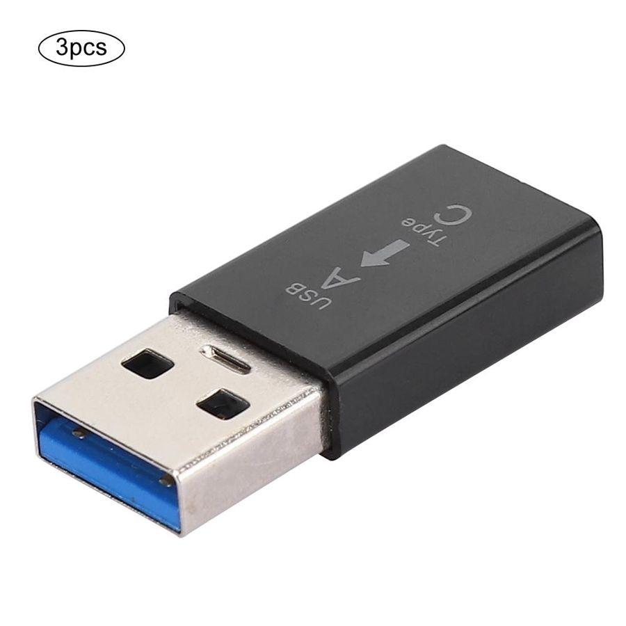 3Pcs USB3.0 Male to Type-C Female Adapter Connector Universal Electronic Converter Type-C Adapter