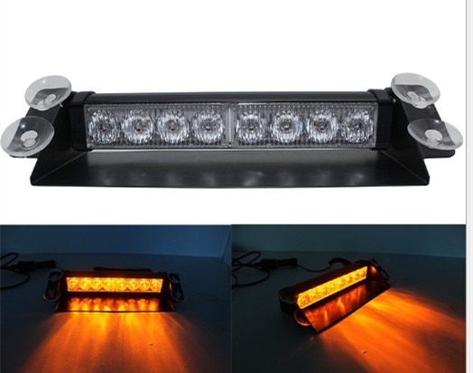 Universal 12v 8 led-blits fyrlykter strobe varsellys varebil lastebil  s2 front suger burst blits høyeffekt lyse lyn