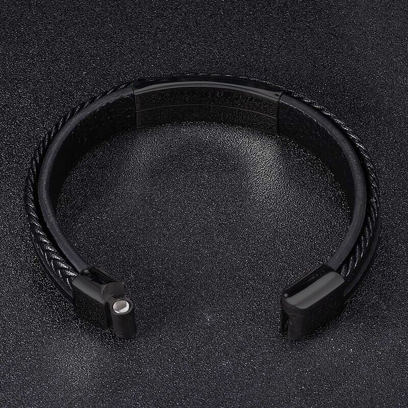 Classic Multilayer Cross Lederen Gevlochten Armband Mannen Vrouwen Rvs Magnetische Gesp Armband Casual Sieraden