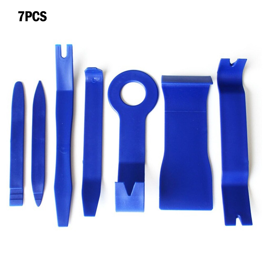 Car Hand Tool Car Disassembly Tools Set DVD Stereo Refit Kits Interior Plastic Trim Panel Dashboard Removal Tool Repair Tools: 7pc Disassembly Blue