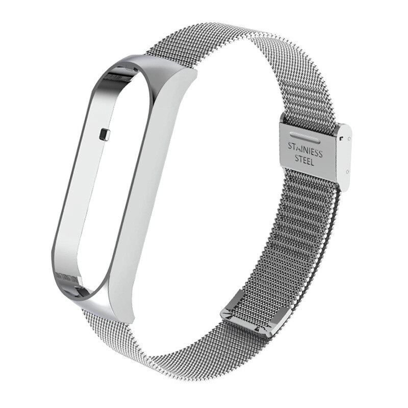 Metal de aço inoxidável para mi banda 5 pulseira pulseira relógio inteligente substituível para xiaomi mi banda 5 pulseira pulseira esporte: 01