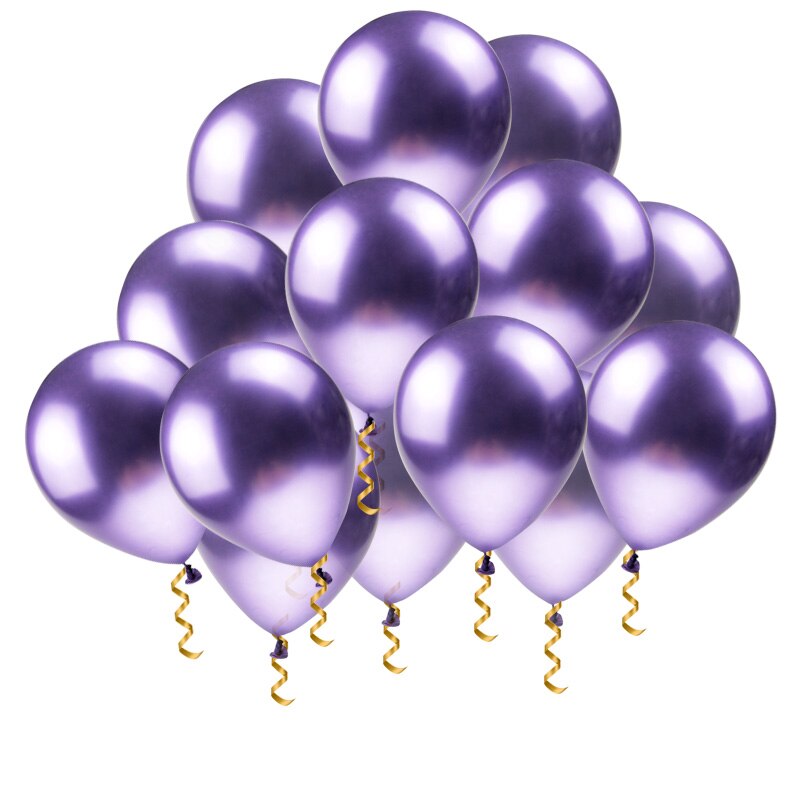 Ballon épais en Latex doré 12 pouces | Ballon volant couleur Chrome métallique, ballon gonflable, ballon à Air, décor réception pour bébé, anniversaire: Balloon 5 / 3Pcs