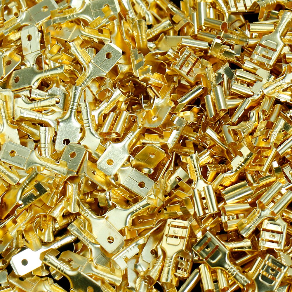 2.8/4.8/6.3Mm Golden Geïsoleerde Wire Crimp Terminal Universele Wond Connector Plug Voorjaar Insert Quick En Eenvoudige terminal Schede