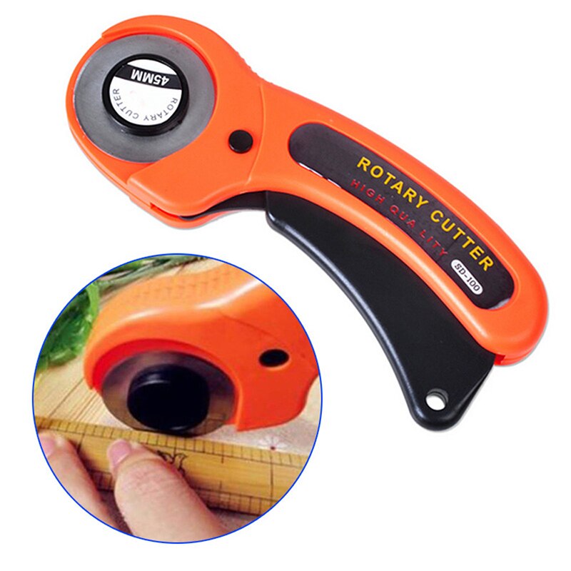 1Pc 45mm Fabric Cutter Rotary Cutter Textile Cutter Fabric Circular Quilting Cutting Patchwork Leathercraft Sewing Tool
