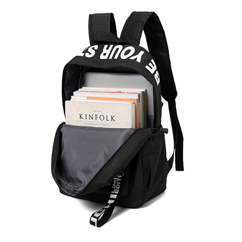 Sacs d'école tendance pour adolescentes et garçons, sac à dos en Nylon solide noir rose, grand cartable pour écoliers