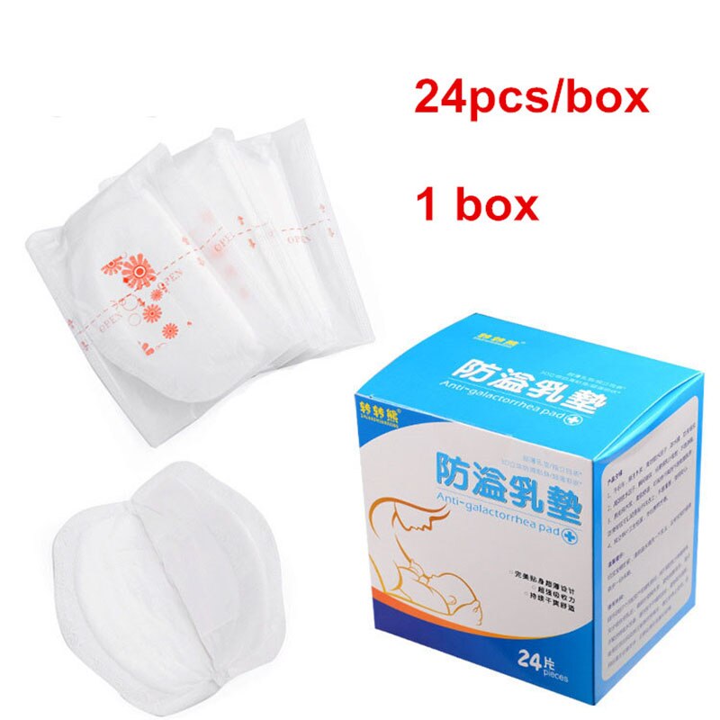 24pcs/Box Disposable Breast Pads Baby Feeding Nipple Pads Nursing Pads Milk Leak Protection for Nursing Baby Milk Breastfeeding