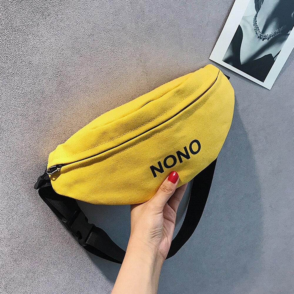 Waist Bag Fanny Pack Women Belt Bag girl Trend Chest Packs Banana Bags Canvas Material Hip Hop Package Bum Bags: color 5