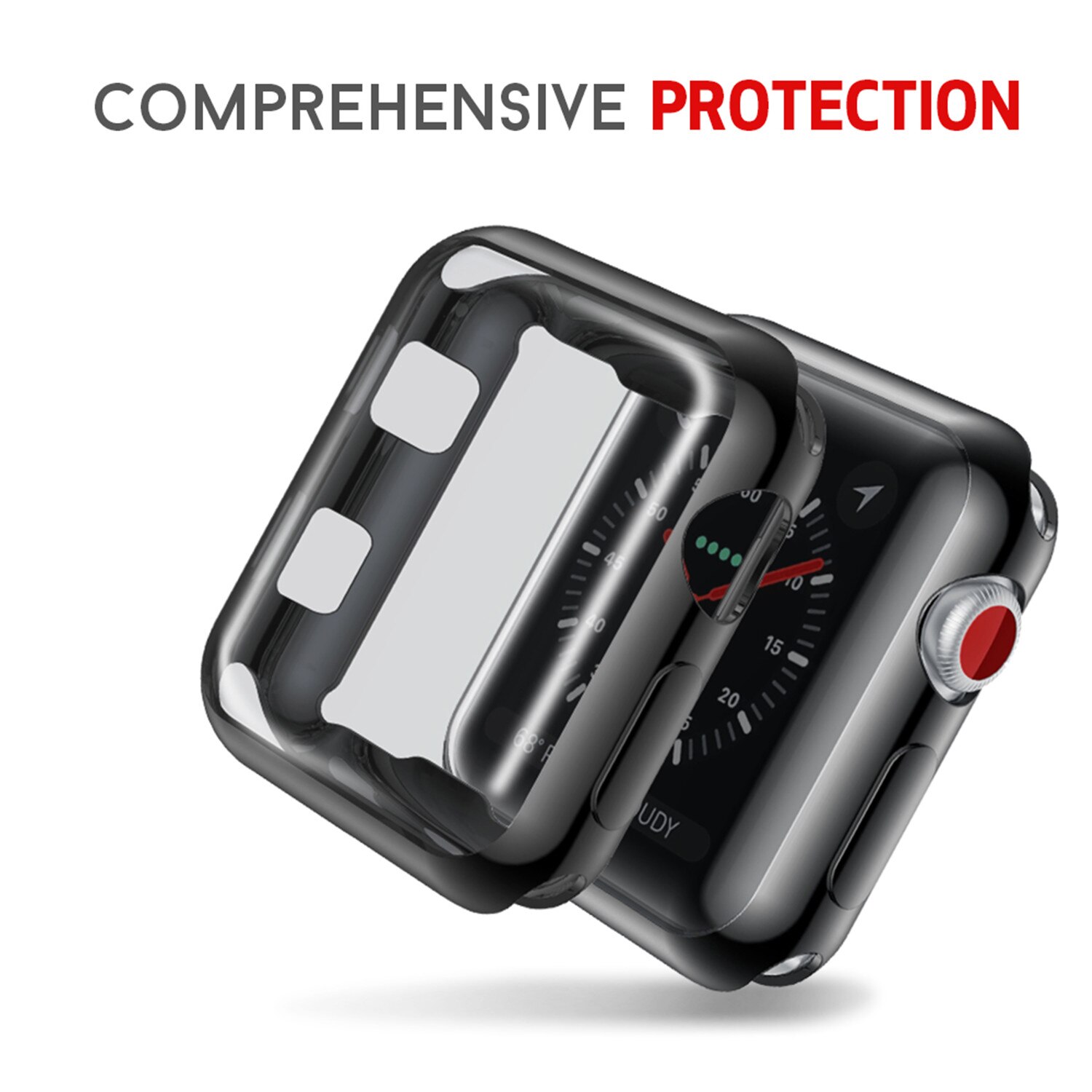 Urcover til apple watch case 42mm 38mm series 3 2 soft slim tpu all-around ultratynd skærmbeskytter til iwatch cover