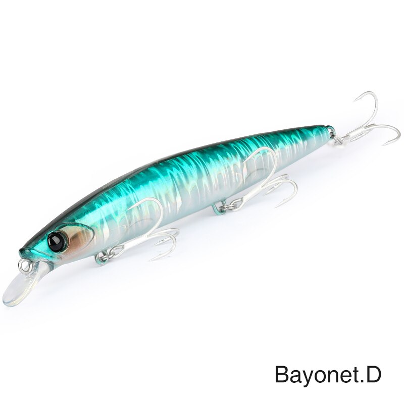 TSURINOYA 135S Fishing Lure tonący Minnow BAYONET 135mm 26.4g słonowodne długie rzucanie profesjonalne przynęty Seabass twarde przynęty: BAYONET 135S-D