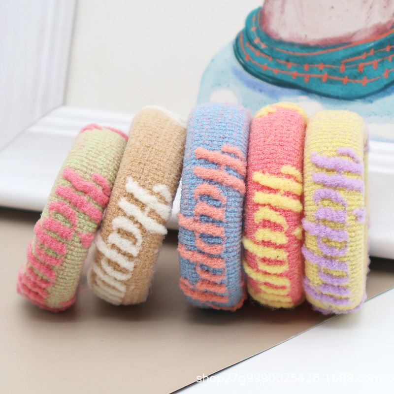 5 uds. De coleteros simples para mujeres y niñas, bandas elásticas de goma para el cabello, accesorios, lazo, Anillo para el cabello, tocado de cuerda, tocados, soporte para cola de caballo: LIGHT BLUE