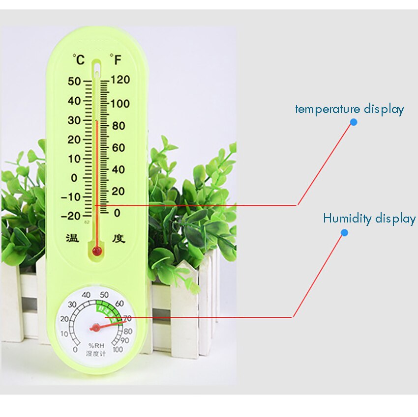 Thermometer binnen met vochtigheidswand verticale thermometer / hygrometer, temperatuurmonitor voor huis tuin buiten kantoor