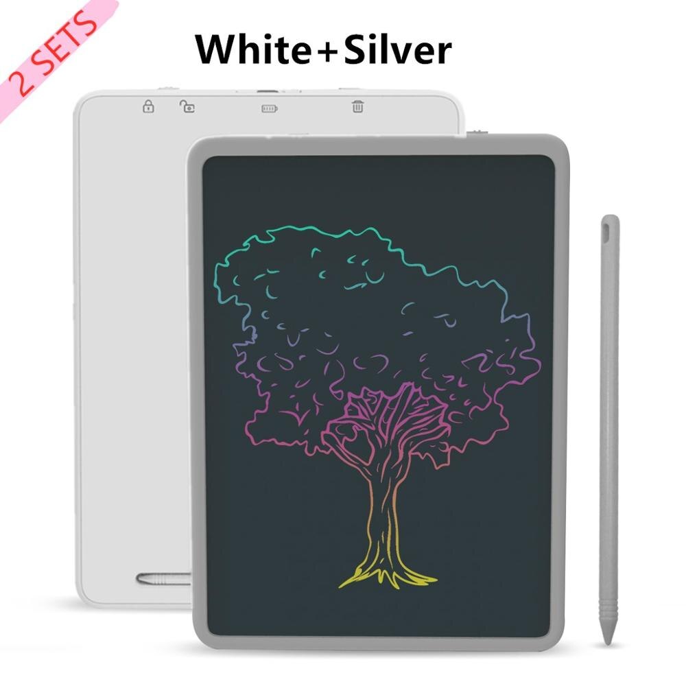 Lcd smart tablet genbrug farve hånd tegneblok bærbar til business forhandling noter beregninger tegning og beskeder 11 tommer: Ep0211c- hvid-sølv