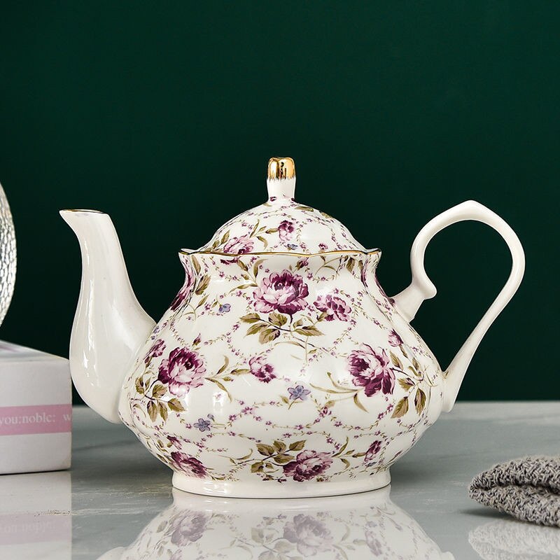 Bone China Teapot 400/900ML Ceramic Tea Pot Set Home High Grade Porcelain Kettle Large Capacity Party Teaware Coffee Ceramic Jug: 900ML / 051