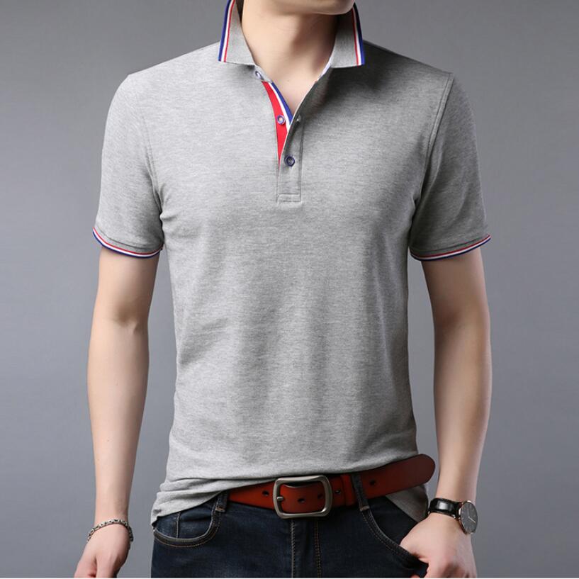 Summer Men Polos Shirt Clothing Pure Cotton Men Business Casual Male Polo Shirt Short Sleeve Breathable Shirt: B583-3