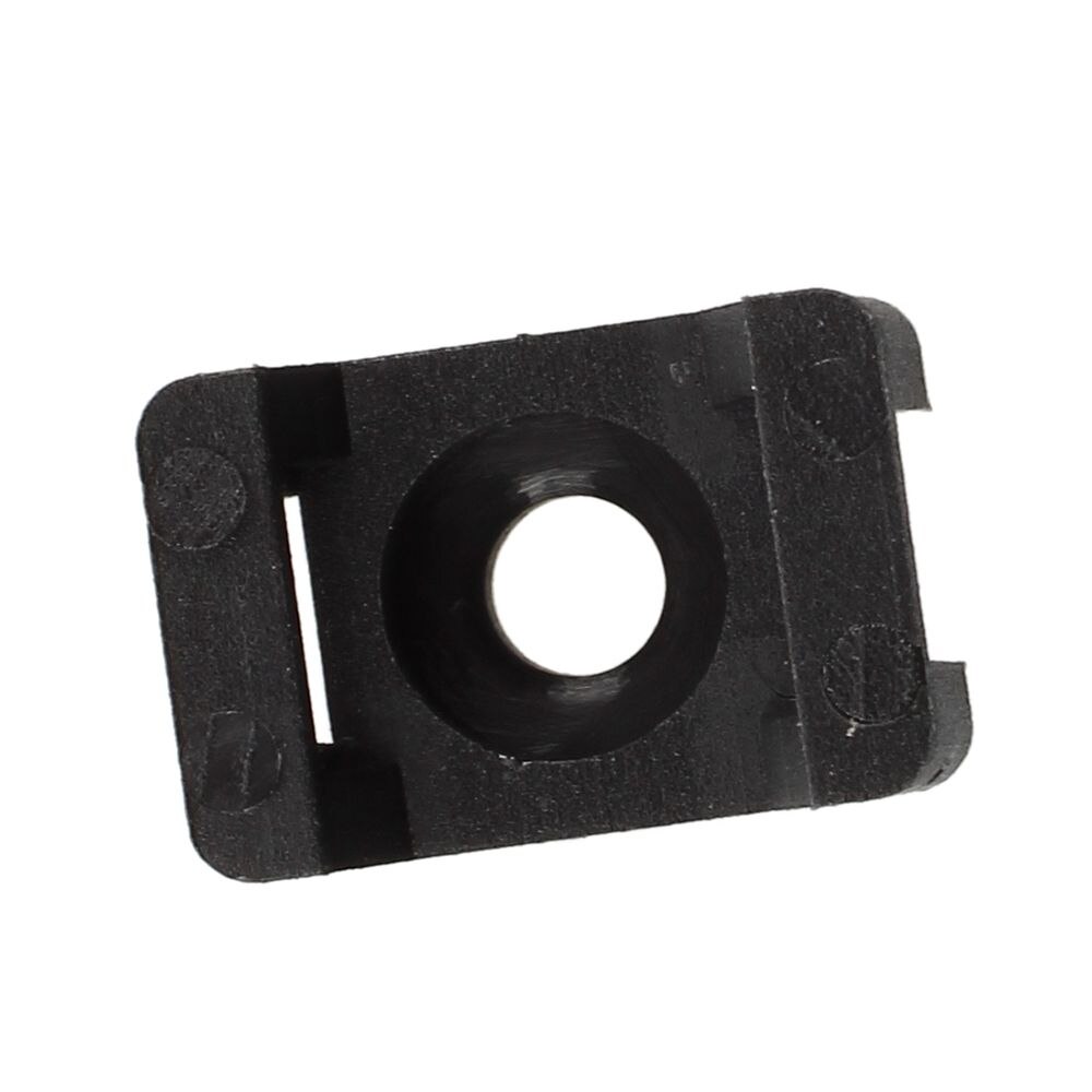 100 Stück Kabelbinderhalter Aus Nylon – Montagebasis 9 Mm Breit, Mit Schraubloch, Zur Kabelführung