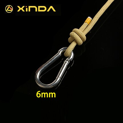 XINDA 10mm Diameter High Strength Climbing Rope With Carabiner For