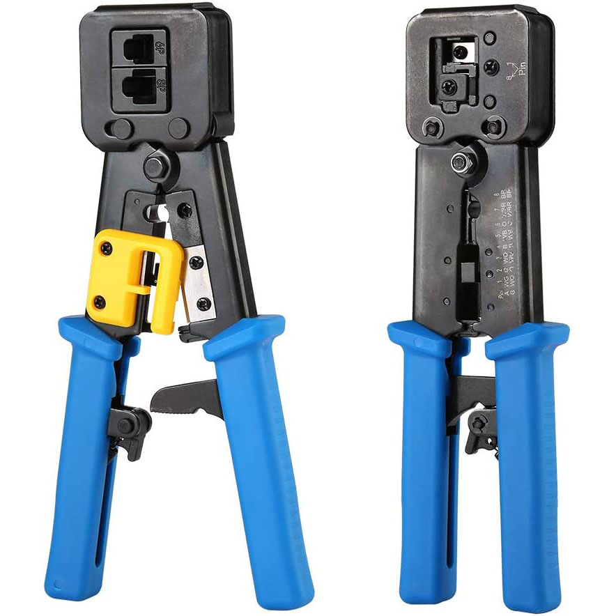 RJ45 crimper hand netwerk gereedschap tang RJ12 cat5 cat6 8p8c Kabel Stripper drukken klemtang clip multifunctionele