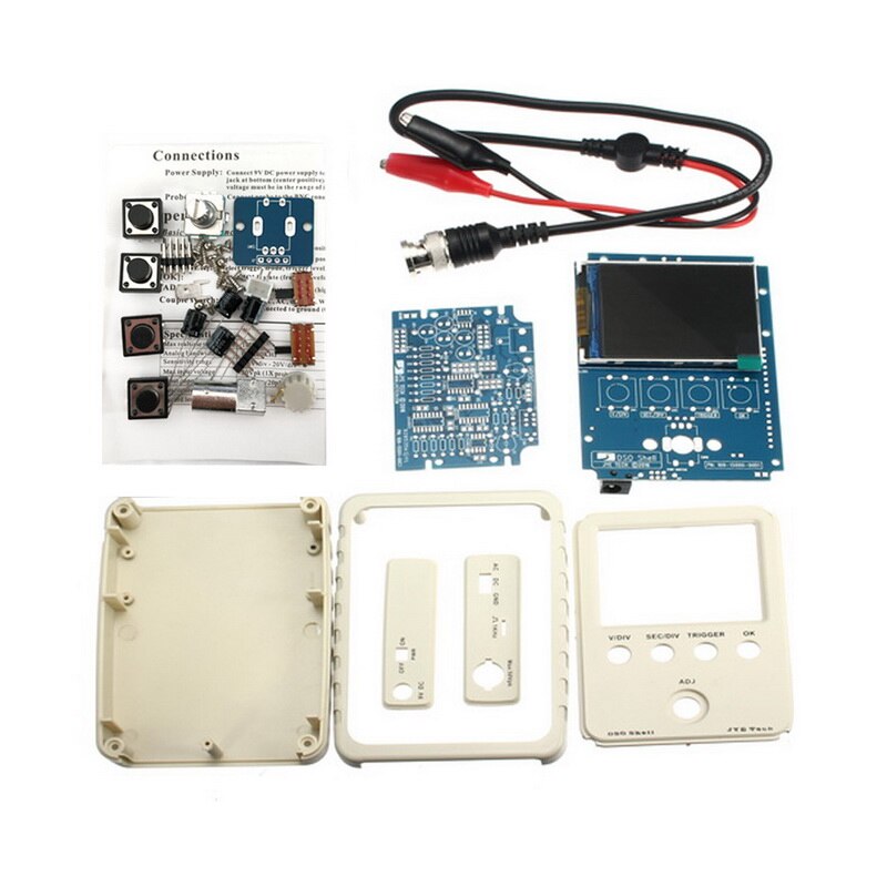 2 mhz 5 msps standard probe bærbart mini digitalt oscilloskop touch kontakt skærm bærbart usb oscilloskop interface