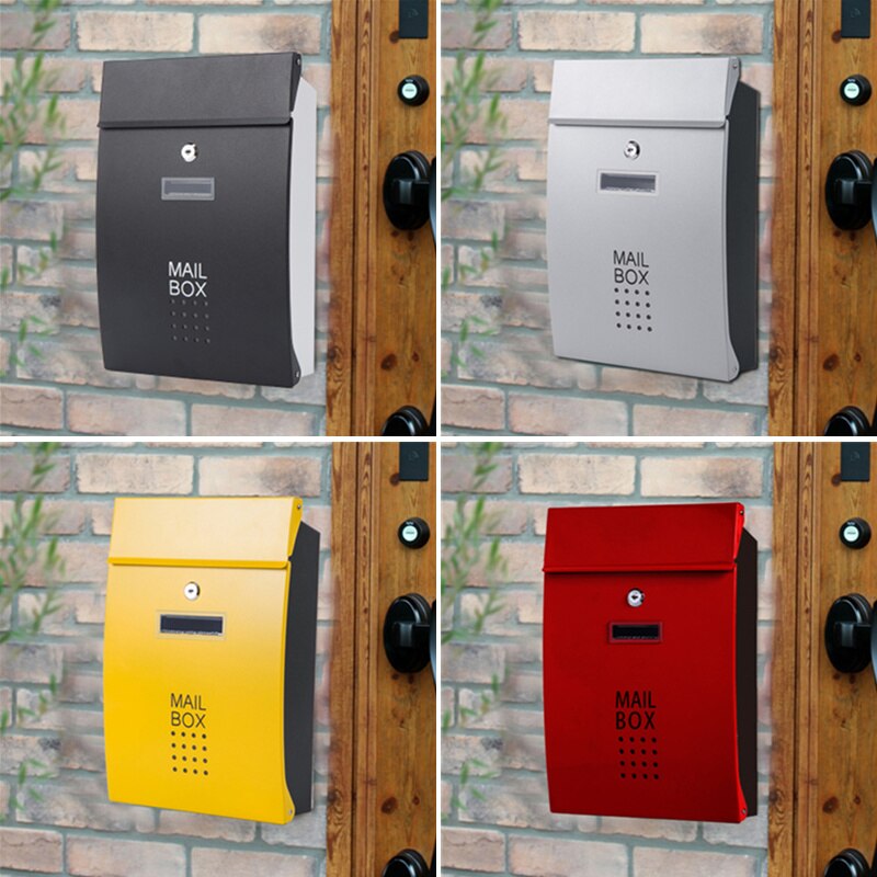 ALWASYME Wall Mounted Mailbox Vertical Locking MailBox Front Porch Residential Outdoor For Postal Service Garden Apartment