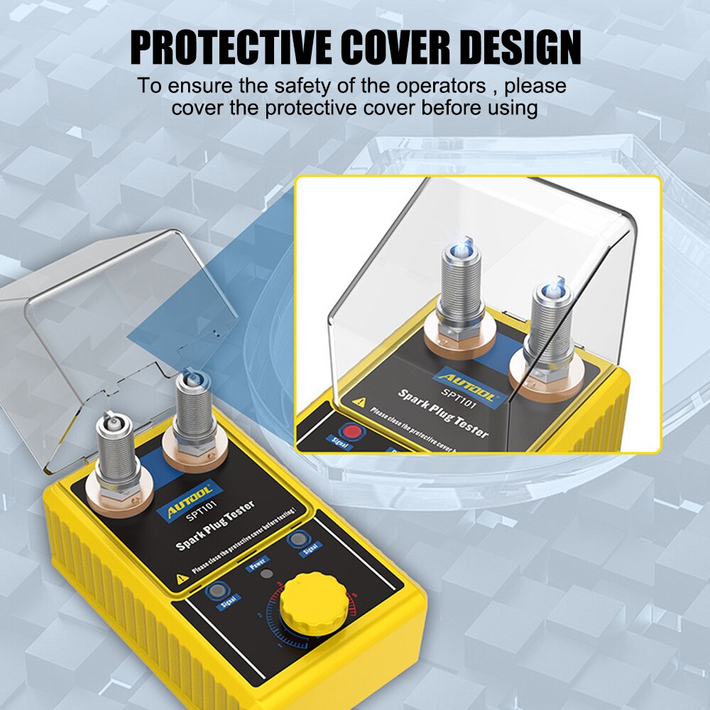 LEEPEE 2 Hole Spark Plug Analyzer Ignition Testers 220V 110V Automotive Diagnostic Tool Car Spark Plug Tester for 12V Vehicles