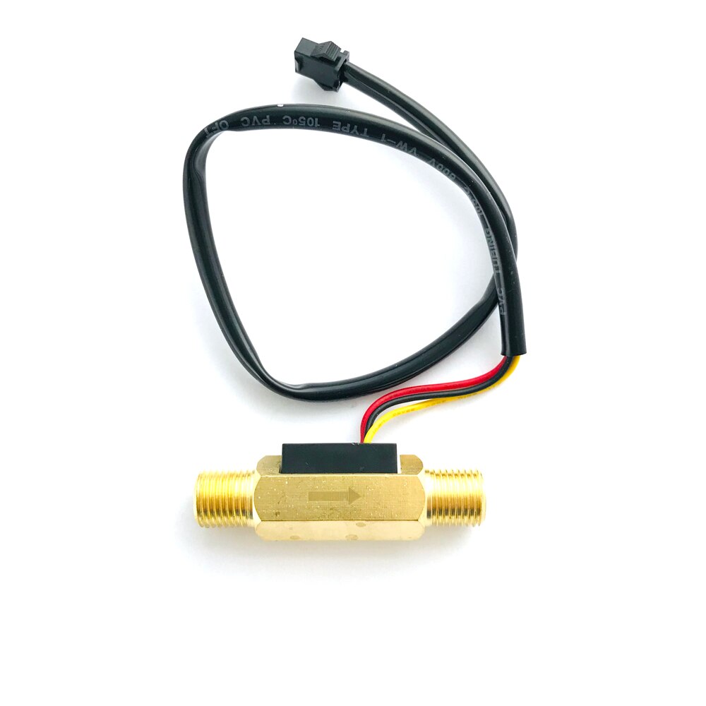 US211M Digital Flow meter Display with USC-HS41TA Brass Flow Meter Totalizer Flow Measurement 0.3-3.5L/min Range G1/4" thread: flow sensor hs41ta