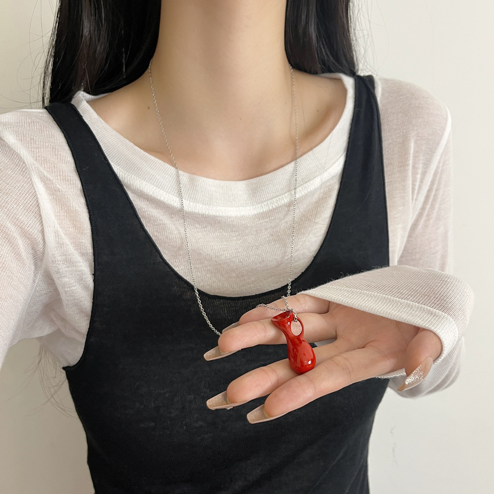 Collier pendentif pour femme, pull long, style cool, JOAccessory