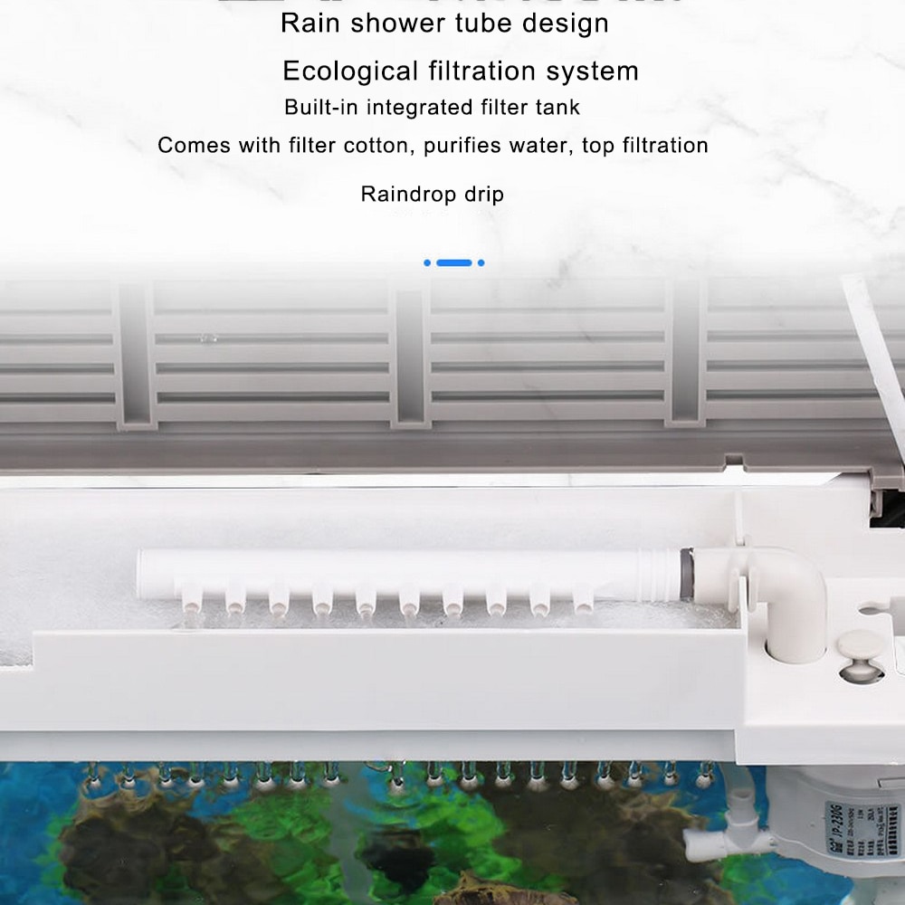 Smart Aquarium Betta Fish Mini Aquarium Fish Tank Home OfficeTea Table Decoration Glass Bring Lucky&fortune Feeding Box