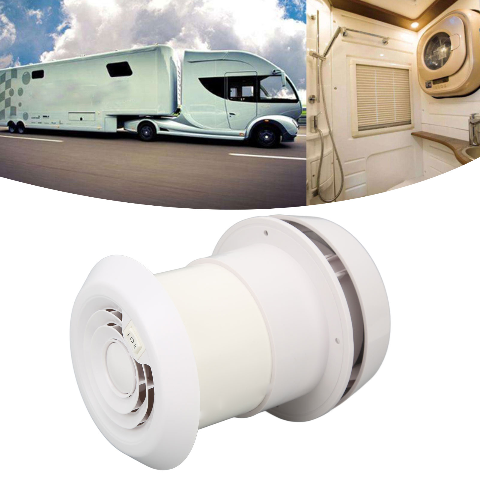 Solar Powered telhado exaustor, silencioso, ventilação para campistas, navios, barcos, RV, DC12V